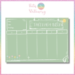 [HOTIS] Set 2 tờ Thời khóa biểu A5 viết lịch học, thời gian biểu nhiều mẫu thiết kế dễ thương