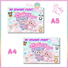 [HOTIS] GIẤY BÓNG - Set 10 tờ Phiếu tích điểm sticker khen thưởng Tiếng Anh, bảng lưu trữ sticker khen thưởng, đổi quà cho bé
