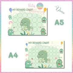 [HOTIS] GIẤY BÓNG - Phiếu tích điểm sticker khen thưởng Tiếng Anh, bảng lưu trữ sticker khen thưởng, đổi quà cho bé