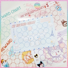 [HOTIS] GIẤY BÓNG - Phiếu tích điểm sticker khen thưởng Tiếng Anh, bảng lưu trữ sticker khen thưởng, đổi quà cho bé