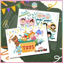 [HOTIS] Sơ đồ tư duy theo chủ đề Mindmap A4 ép nhựa dành cho học sinh tiểu học, giáo cụ dạy học