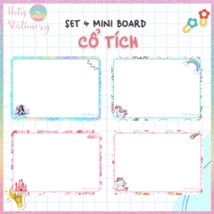 [HOTIS] Set 4 Mini Board size A5 / A4, Bảng viết câu, viết từ, bảng phụ - Giấy bìa cứng ép nhựa dán bảng, giáo cụ dạy học
