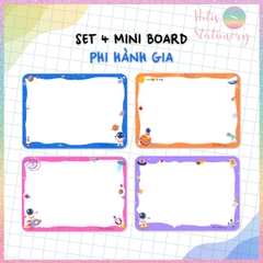 [HOTIS] Set 4 Mini Board size A5 / A4, Bảng viết câu, viết từ, bảng phụ - Giấy bìa cứng ép nhựa dán bảng, giáo cụ dạy học