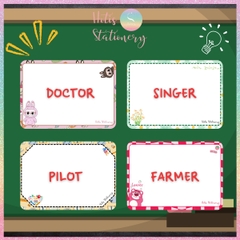 [HOTIS] Set 4 Mini Board size A5 / A4, Bảng viết câu, viết từ, bảng phụ - Giấy bìa cứng ép nhựa dán bảng, giáo cụ dạy học