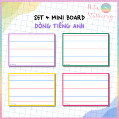 [HOTIS] Set 4 Mini Board size A5 / A4, Bảng viết câu, viết từ, bảng phụ - Giấy bìa cứng ép nhựa dán bảng, giáo cụ dạy học