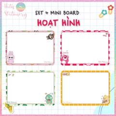 [HOTIS] Set 4 Mini Board size A5 / A4, Bảng viết câu, viết từ, bảng phụ - Giấy bìa cứng ép nhựa dán bảng, giáo cụ dạy học