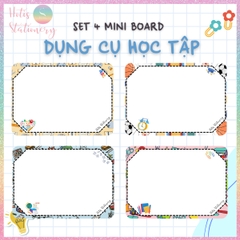 [HOTIS] Set 4 Mini Board size A5 / A4, Bảng viết câu, viết từ, bảng phụ - Giấy bìa cứng ép nhựa dán bảng, giáo cụ dạy học