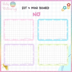 [HOTIS] Set 4 Mini Board size A5 / A4, Bảng viết câu, viết từ, bảng phụ - Giấy bìa cứng ép nhựa dán bảng, giáo cụ dạy học