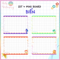 [HOTIS] Set 4 Mini Board size A5 / A4, Bảng viết câu, viết từ, bảng phụ - Giấy bìa cứng ép nhựa dán bảng, giáo cụ dạy học