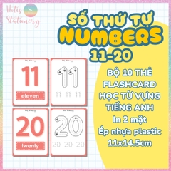 [HOTIS] Thẻ học từ vựng Flashcard Tiếng Anh theo chủ đề, 2 mặt vận dụng tương tác, giấy ép nhựa, viết tẩy xóa được