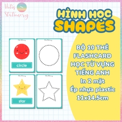 [HOTIS] Thẻ học từ vựng Flashcard Tiếng Anh theo chủ đề, 2 mặt vận dụng tương tác, giấy ép nhựa, viết tẩy xóa được