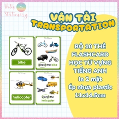 [HOTIS] Thẻ học từ vựng Flashcard Tiếng Anh theo chủ đề, 2 mặt vận dụng tương tác, giấy ép nhựa, viết tẩy xóa được