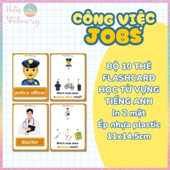 [HOTIS] Thẻ học từ vựng Flashcard Tiếng Anh theo chủ đề, 2 mặt vận dụng tương tác, giấy ép nhựa, viết tẩy xóa được
