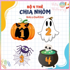 [HOTIS] Bộ 4 thẻ chia nhóm học tập, chơi minigame - Giấy bìa ép nhưa dán bảng, giáo cụ dạy học