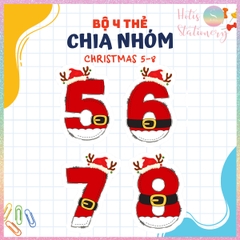 [HOTIS] Bộ 4 thẻ chia nhóm học tập, chơi minigame - Giấy bìa ép nhưa dán bảng, giáo cụ dạy học