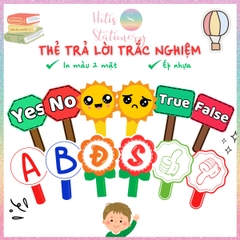 [HOTIS] Set 10 Thẻ trả lời YES NO, thẻ đáp án Đúng Sai cầm tay, thẻ trắc nghiệm, giáo cụ dạy học