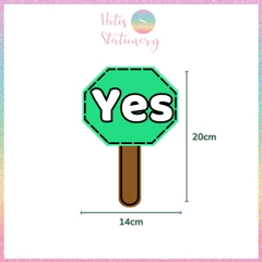 [HOTIS] Set 10 Thẻ trả lời YES NO, thẻ đáp án Đúng Sai cầm tay, thẻ trắc nghiệm, giáo cụ dạy học