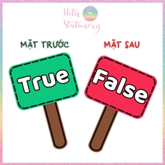 [HOTIS] Set 10 Thẻ trả lời YES NO, thẻ đáp án Đúng Sai cầm tay, thẻ trắc nghiệm, giáo cụ dạy học
