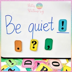 [HOTIS] Bộ 26 chữ cái Tiếng Anh, 10 số đếm tặng dấu câu, phép tính - Giấy bìa cứng ép nhựa dán bảng, giáo cụ dạy học