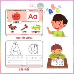 [HOTIS] Bộ 26 Thẻ Oxford Phonics World A5/ A6 1 học từ vựng Flashcard Tiếng Anh, 2 mặt vận dụng tương tác - Kèm file nghe