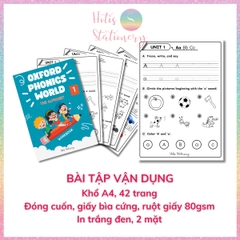 [HOTIS] Bộ 26 Thẻ Oxford Phonics World A5/ A6 1 học từ vựng Flashcard Tiếng Anh, 2 mặt vận dụng tương tác - Kèm file nghe