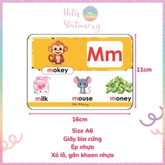 [HOTIS] Bộ 26 Thẻ Oxford Phonics World A5/ A6 1 học từ vựng Flashcard Tiếng Anh, 2 mặt vận dụng tương tác - Kèm file nghe