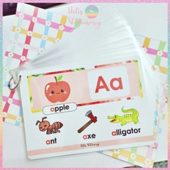 [HOTIS] Oxford Phonics / Global Success - Bộ 26 Thẻ Flashcard học từ vựng Tiếng Anh A6/ A5/ A4, 2 mặt vận dụng tương tác - Kèm file nghe