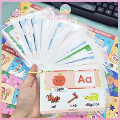 [HOTIS] Bộ 26 Thẻ Oxford Phonics World A5/ A6 1 học từ vựng Flashcard Tiếng Anh, 2 mặt vận dụng tương tác - Kèm file nghe