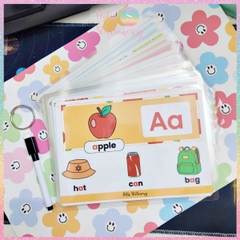[HOTIS] Oxford Phonics / Global Success - Bộ 26 Thẻ Flashcard học từ vựng Tiếng Anh A6/ A5/ A4, 2 mặt vận dụng tương tác - Kèm file nghe