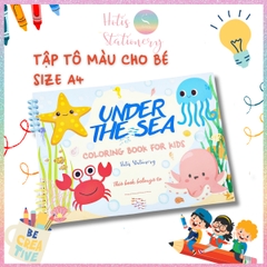 [HOTIS] Tập tô màu theo chủ đề cho bé Coloring Book For Kids - Tập tô màu 22 tờ luôn bìa