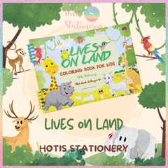 [HOTIS] Tập tô màu theo chủ đề cho bé Coloring Book For Kids - Tập tô màu 22 tờ luôn bìa