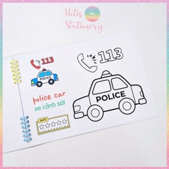 [HOTIS] Tập tô màu theo chủ đề cho bé Coloring Book For Kids - Tập tô màu 22 tờ luôn bìa