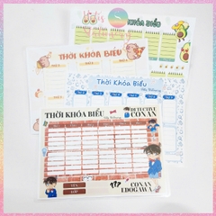[HOTIS] Thời khóa biểu A4 ép nhựa tẩy xóa dược, lịch học nhiều mẫu thiết kế dễ thương - Tặng kèm 1 bút lông bảng