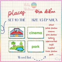 [HOTIS] Set 10 Flashcard A5 học từ vựng Tiếng Anh tiểu học theo chủ đề, thẻ học từ vựng cho bé