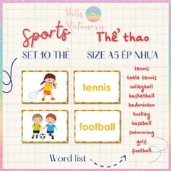 [HOTIS] Set 10 Flashcard A5 học từ vựng Tiếng Anh tiểu học theo chủ đề, thẻ học từ vựng cho bé