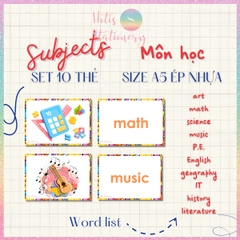[HOTIS] Set 10 Flashcard A5 học từ vựng Tiếng Anh tiểu học theo chủ đề, thẻ học từ vựng cho bé
