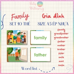 [HOTIS] Set 10 Flashcard A5 học từ vựng Tiếng Anh tiểu học theo chủ đề, thẻ học từ vựng cho bé