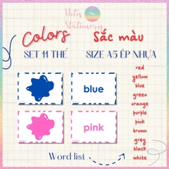 [HOTIS] Set 10 Flashcard A5 học từ vựng Tiếng Anh tiểu học theo chủ đề, thẻ học từ vựng cho bé