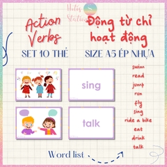 [HOTIS] Set 10 Flashcard A5 học từ vựng Tiếng Anh tiểu học theo chủ đề, thẻ học từ vựng cho bé