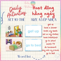 [HOTIS] Set 10 Flashcard A5 học từ vựng Tiếng Anh tiểu học theo chủ đề, thẻ học từ vựng cho bé