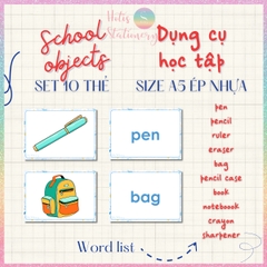 [HOTIS] Set 10 Flashcard A5 học từ vựng Tiếng Anh tiểu học theo chủ đề, thẻ học từ vựng cho bé