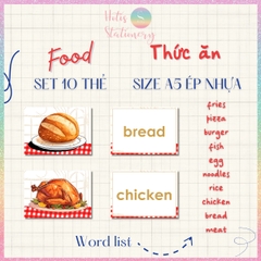 [HOTIS] Set 10 Flashcard A5 học từ vựng Tiếng Anh tiểu học theo chủ đề, thẻ học từ vựng cho bé