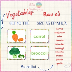 [HOTIS] Set 10 Flashcard A5 học từ vựng Tiếng Anh tiểu học theo chủ đề, thẻ học từ vựng cho bé