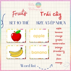 [HOTIS] Set 10 Flashcard A5 học từ vựng Tiếng Anh tiểu học theo chủ đề, thẻ học từ vựng cho bé