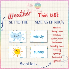 [HOTIS] Set 10 Flashcard A5 học từ vựng Tiếng Anh tiểu học theo chủ đề, thẻ học từ vựng cho bé