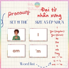 [HOTIS] Set 10 Flashcard A5 học từ vựng Tiếng Anh tiểu học theo chủ đề, thẻ học từ vựng cho bé