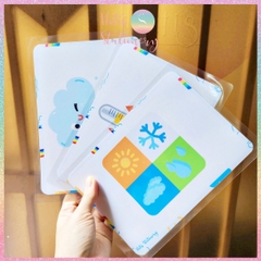 [HOTIS] Set 10 Flashcard A5 học từ vựng Tiếng Anh tiểu học theo chủ đề, thẻ học từ vựng cho bé