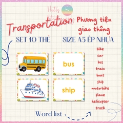 [HOTIS] Set 10 Flashcard A5 học từ vựng Tiếng Anh tiểu học theo chủ đề, thẻ học từ vựng cho bé