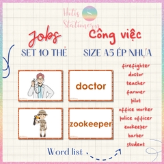 [HOTIS] Set 10 Flashcard A5 học từ vựng Tiếng Anh tiểu học theo chủ đề, thẻ học từ vựng cho bé