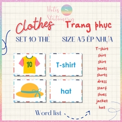 [HOTIS] Set 10 Flashcard A5 học từ vựng Tiếng Anh tiểu học theo chủ đề, thẻ học từ vựng cho bé